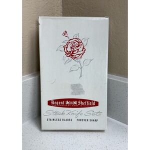 Regent Sheffield Steak Knife Set 6 Piece Stainless Blades Forever Sharp Cutlery